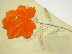 アンティーク　絽　枝花模様織り出し名古屋帯
